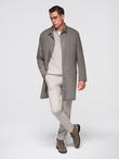Men's insulated coat with hood and concealed zipper - black V1 OM-COWC-0110