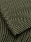 Men's knitted t-shirt with fine texture - olive V5 OM-TSCT-0244