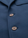 Men's SLIM knit jacket with subtle texture - dark blue V6 OM-BLZB-0101