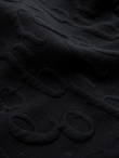 Męska bluza RELAXED FIT z tłoczonymi literami – czarna V1 OM-SSNZ-0164