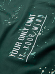 Męski t-shirt z nadrukiem i okrągłym dekoltem – zielony V3 OM-TSFP-0187