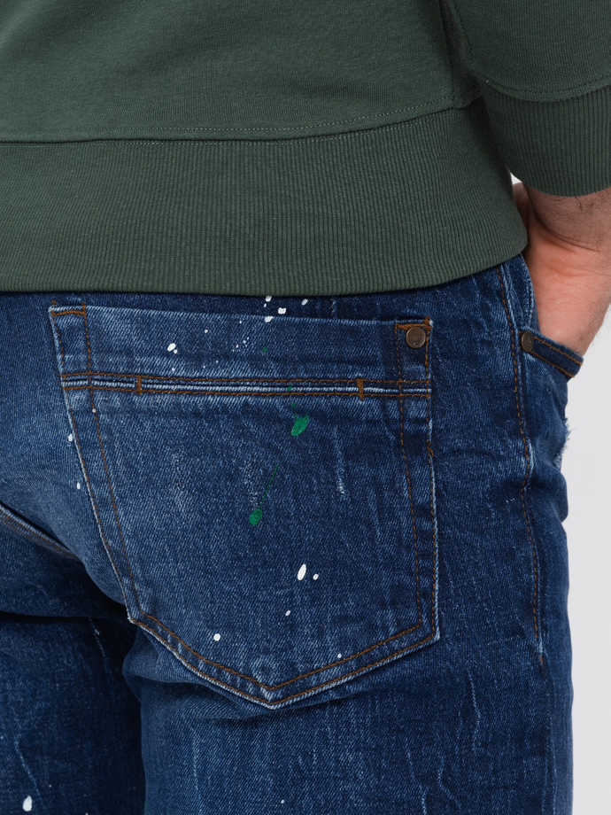 Spodnie męskie jeansowe SKINNY FIT - niebieskie V2 P1063