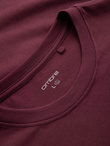 Męski t-shirt bawełniany z nadrukiem na kieszonce Ombre Streetstyle – bordowy V3 OM-TSCT-0108