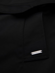 Elegancki płaszcz męski trencz SLIM FIT z paskiem – czarny V2 OM-COSC-0126