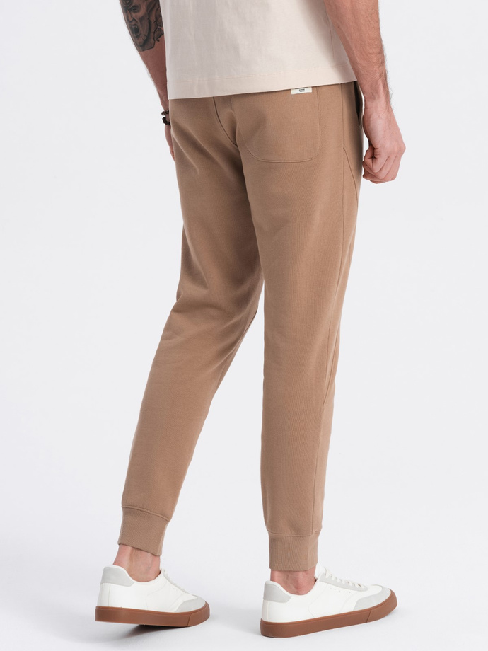 Men's jogger sweatpants - brown V2 OM-PABS-0173