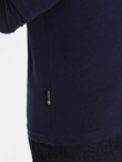 Longsleeve męski z elastanem sygnowany z dekoltem w serek - granatowy V2 OM-LSCL-0110