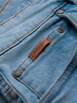 Men's denim JOGGERS pants with classic bandage - light blue V1 OM-PADJ-0265