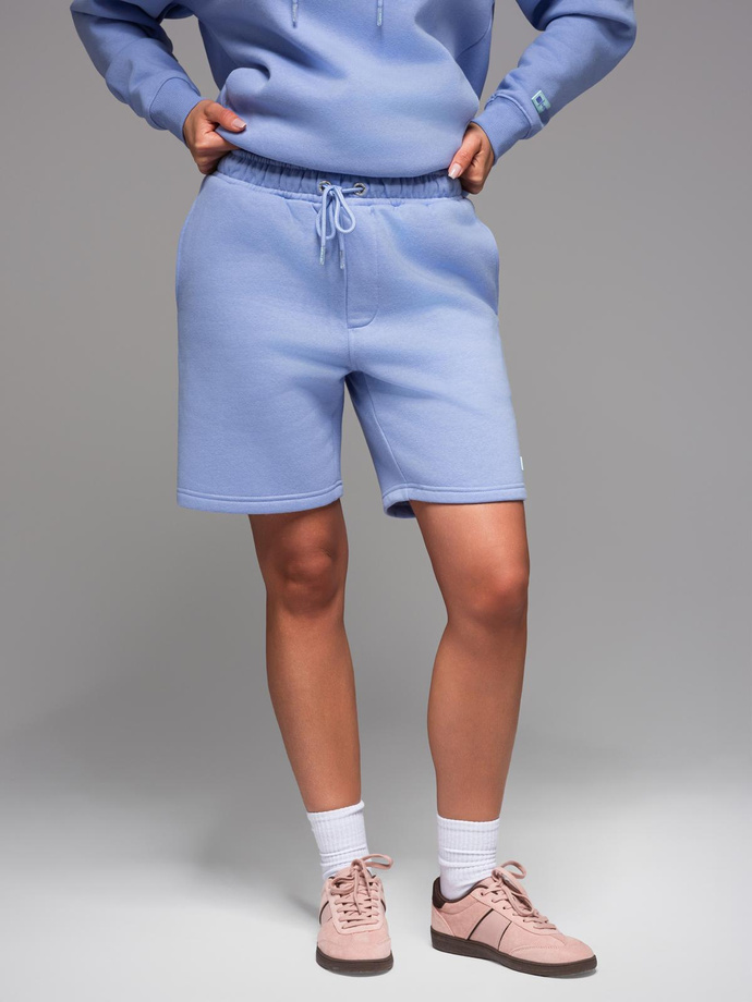 Szorty dresowe unisex ze ściągaczem w pasie – lawendowe V9 OU-SRBC-0101