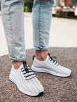Men's mesh slip-on sneakers shoes - white V7 OM-FOKS-0117