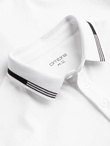 Men's elastane polo shirt with contrasting elements - white V1 OM-POSS-0123