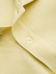 BASIC men's single color pique knit polo shirt - yellow V15 OM-POBS-0100