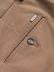 Spodnie męskie chino SLIM FIT - jasnobrązowe V2 OM-PACP-0186