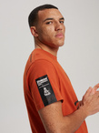 T-shirt męski z nadrukiem DKR D 0623 S1826 - pomarańczowy
