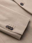 Elegancka męska marynarka SLIM FIT z rayonem – beżowa V2 OM-BLZB-0135