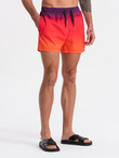Men's swimming trunks ombre effect - orange V17 OM-SRBS-0125