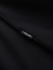 Men's LOOSE FIT cotton longsleeve with round neckline - black V1 OM-LSBC-0129