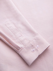 Bawełniana pastelowa męska koszula typu oxford – jasnoróżowa V1 OM-SHOS-0183