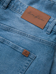 Men's denim shorts with rolled up leg - blue V2 OM-SRDS-0164