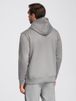Men's BASIC kangaroo hooded sweatshirt - grey V8 B1674