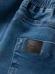 Men's denim joggers with piping - blue V3 OM-PADJ-0156