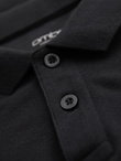Longsleeve męski z kołnierzykiem polo BASIC – czarny V2 OM-POBL-0114