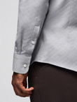 Men's SLIM FIT shirt in decorative fabric - gray V2 OM-SHCS-0175