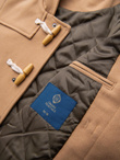 Men's insulated coat with hood and concealed zipper - black V1 OM-COWC-0110