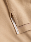 Men's classic cotton polo shirt - beige S1374