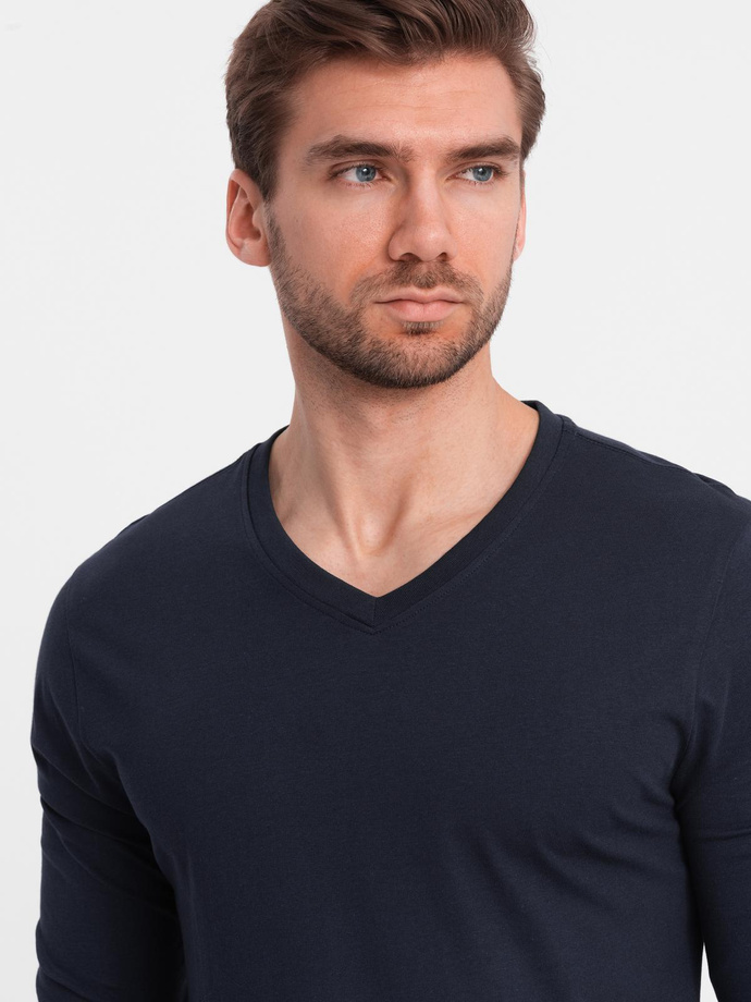 Men's V-NECK longsleeve set - mix 2-pack V7 Z41