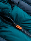 Men's sporty colorful retro jacket - navy blue and orange V3 OM-JALP-0175