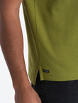 Men's collarless polo shirt - olive V6 OM-TSCT-0156