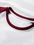 Men's longsleeve with contrasting raglan sleeves - white and maroon V2 OM-LSCL-0105