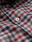 Men's checkered flannel shirt - navy blue and red V3 OM-SHCS-0150