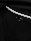 Set of men's SLIM FIT longsleeves with V neckline and logo 2-pack - 2x black V5 Z103