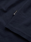 Męski longsleeve bez nadruku z dekoltem w serek - granatowy V5 OM-LSBL-0108