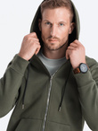 Men's sweatshirt set unbuttoned sweatshirt + pants - olive V2 Z63