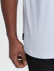 Men's casual t-shirt with pocket patch - blue V9 OM-TSCT-0109