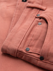 Men's denim classic shorts with rolled up leg - coral V6 OM-SRDS-0162