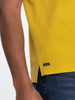 Men's collarless polo shirt - yellow V9 OM-TSCT-0156