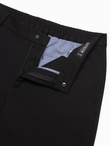 Men's chino pants with elastic waistband SLIM FIT - black V3 OM-PACP-0158