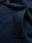 Washed men's sweatshirt with decorative stitching at the neckline - navy blue V4 OM-SSDS-0131