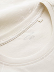 Men's cotton t-shirt with patterns - cream V7 OM-TSFP-0184