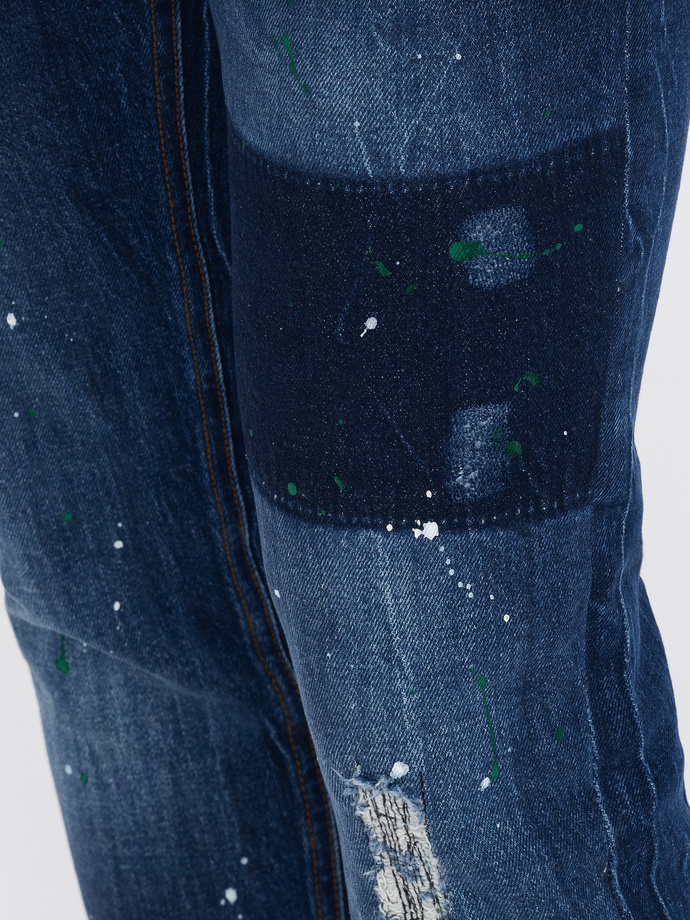 Spodnie męskie jeansowe SKINNY FIT - niebieskie V2 P1063