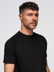 Men's SLIM FIT T-shirt with round neckline and logo - white V1 OM-TSCT-0220