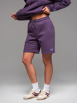 UNISEX sweatshirt set hoodie + athleisure shorts - purple V13 Z110