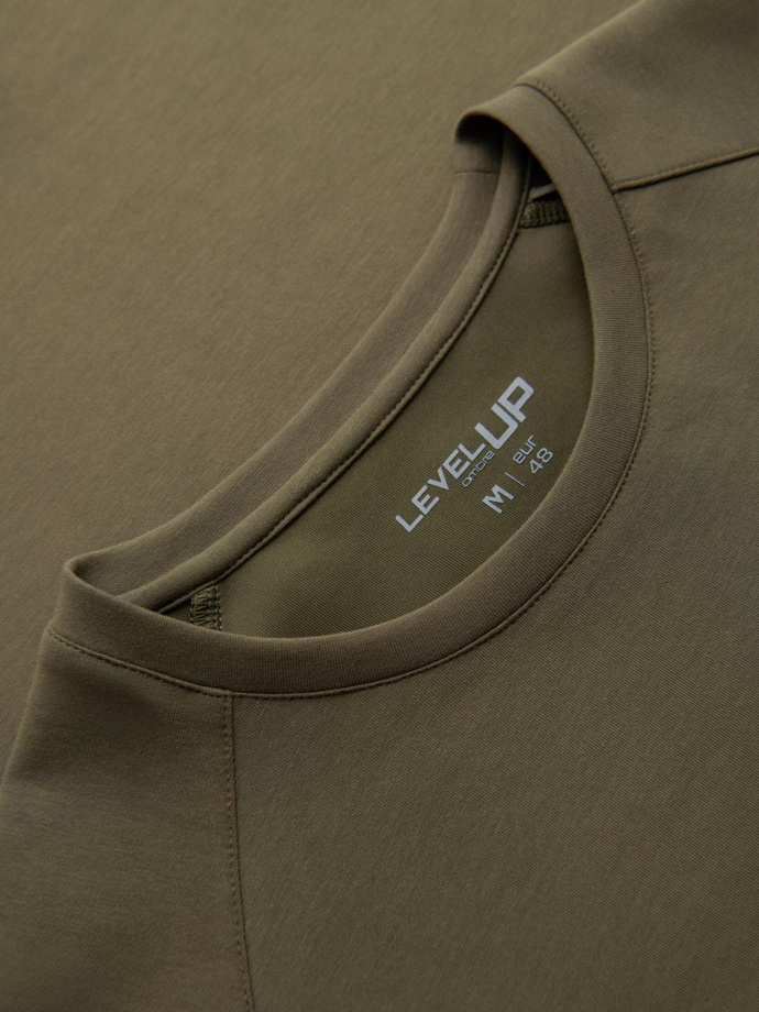 Men's COMFORT FIT T-shirt with raglan sleeves - olive V4 OM-TSCT-0240