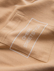 Men's cotton t-shirt with pocket print Ombre Streetstyle - sand V6 OM-TSCT-0108
