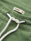 Spodnie męskie dresowe typu jogger - zielone V3 OM-PABS-0173