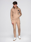 Men's sweatshirt set hoodie + sweatpants - brown V3 Z107