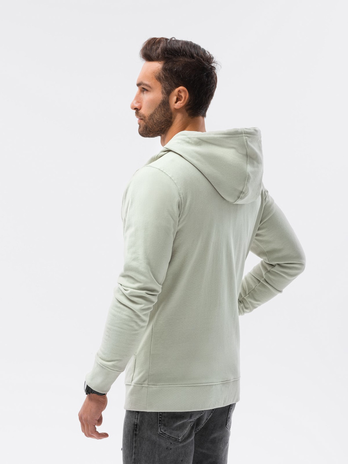 Bluza męska z kapturem - jasnomiętowa B1147